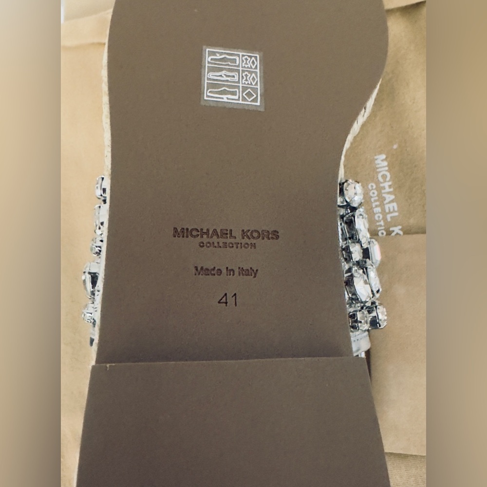 Michael Kors Lafayette Runway Embellished Genuine Metallic Snake SandalsUS11 NWT - Picture 11 of 11